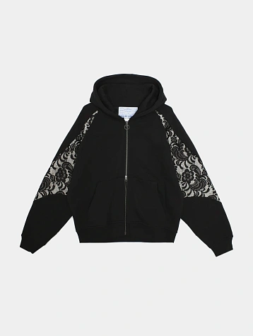 Зип-худи Jungles Jungles Lace Panel Hoodie Black