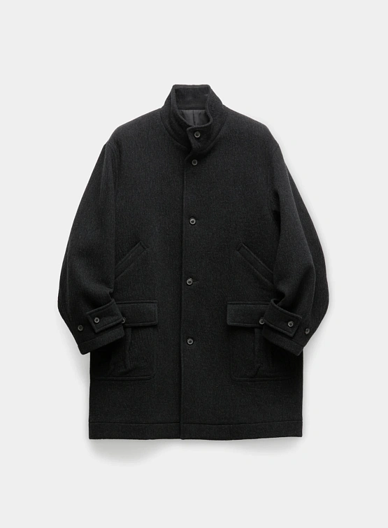 Пальто COOR Cashmere Blend Stand Collar Charcoal