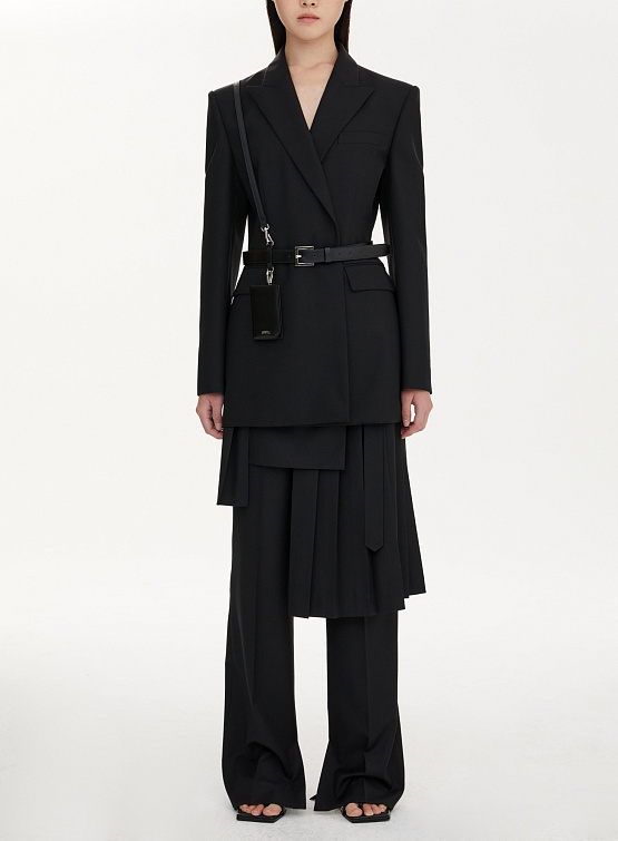 Женские брюки JUUN.J Straight Detachable Pleats Black