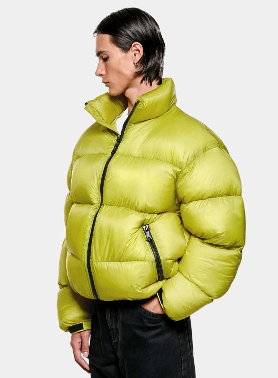 Пуховик MKI MIYUKI ZOKU Translucent Funnel Neck Bubble Chartreuse