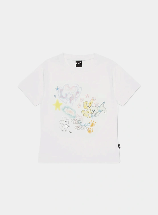 Женская футболка LMC WM Sketch Doodle Cropped White