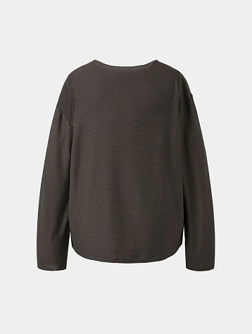 Лонгслив AMOMENTO Stripe Boat Neck Grey