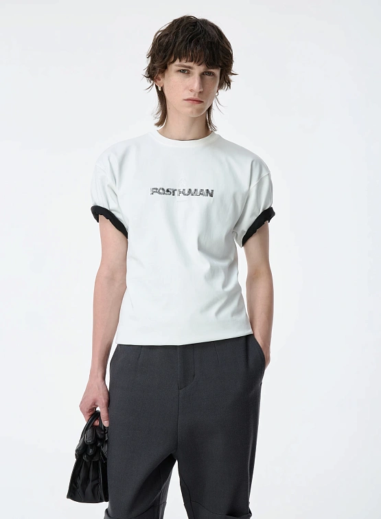 Футболка ADERERROR Post Human Product. 48 Off White