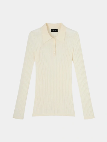 Женское поло A.P.C. A Petites Cotes Ecru