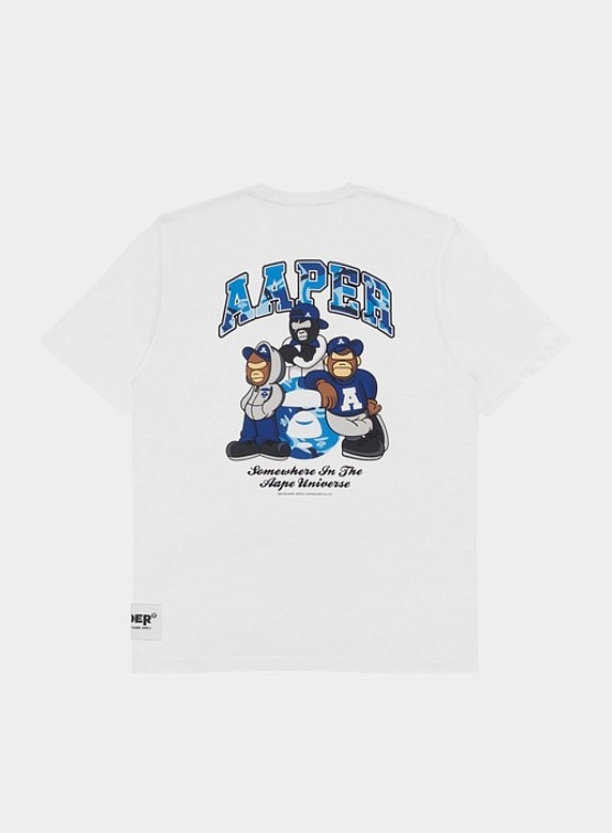 Футболка AAPE Aaper Graphic Cotton White