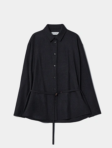 Женская рубашка LE17SEPTEMBRE Oversized Belted Charcoal