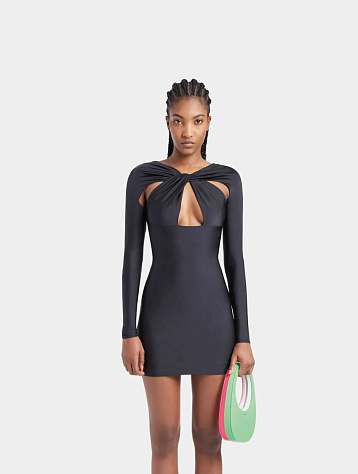 Женское платье Coperni Twisted Cut-Out Jersey Dress Black