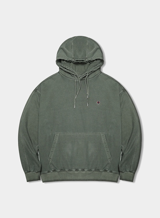 Худи ANGLAN Pigment Wappen Double Hoodie Khaki