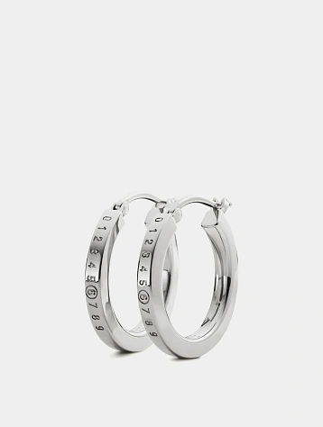 Серьги MM6 Maison Margiela Numeric Hoop Palladio