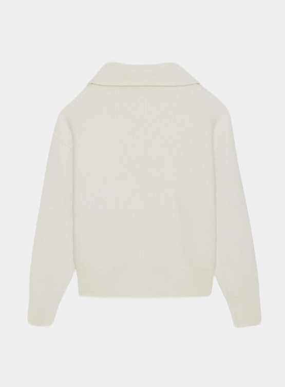 Женский халф-зип Coperni Half-Zip Boxy Sweater White