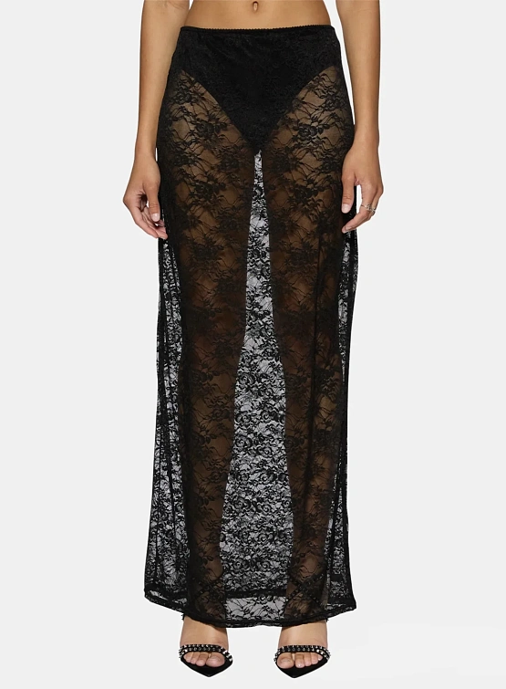 Женская юбка Ksubi Veneda Slip Black Lace