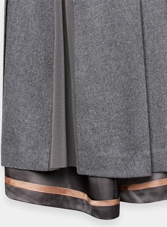 Женская юбка UNDERCOVER Pleated Midi Skirt Gray