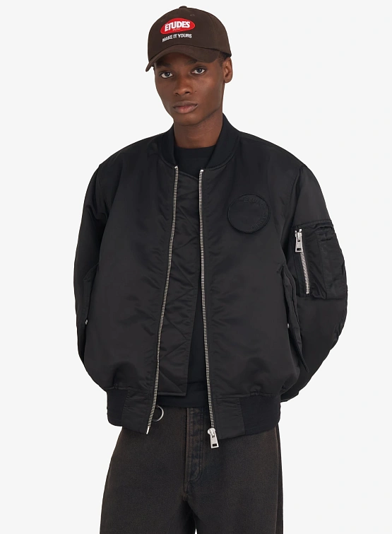 Бомбер Études Nylon Bomber Jacket Black