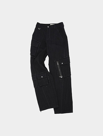 Брюки Andersson Bell Mulina Crinkle Denim Cargo Washed Black