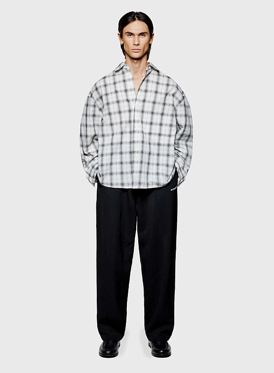 Рубашка MKI MIYUKI ZOKU Box Dress Off White Check