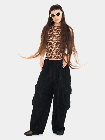 Брюки Collina Strada Pleated Cargo Black