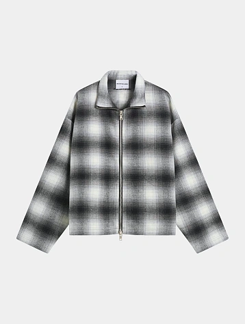 Овершот MKI MIYUKI ZOKU Wool Check Track Off White/Black
