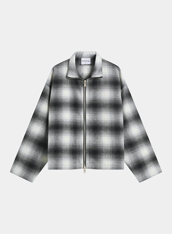 Овершот MKI MIYUKI ZOKU Wool Check Track Off White/Black