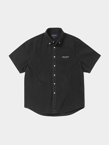 Рубашка thisisneverthat Washed Denim S/S Shirt Black