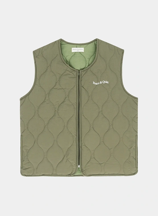 Жилет MUSEUM OF PEACE & QUIET Wordmark Olive