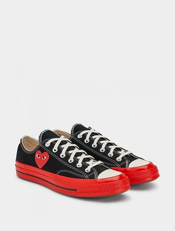 Кеды Converse x Comme des Garçons CDG PLAY Chuck 70 Low Black/Red