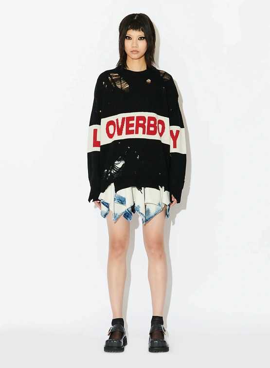 Свитер Charles Jeffrey Loverboy Distressed Loverboy Black