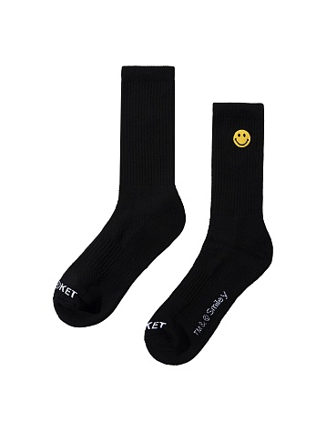 Носки MARKET Smiley Small Patch Black