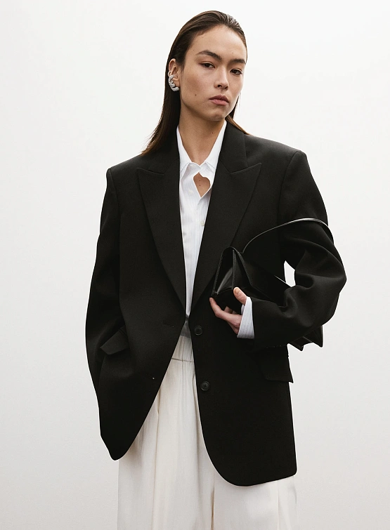 Женский пиджак Recto Structure Wool Tailored Black