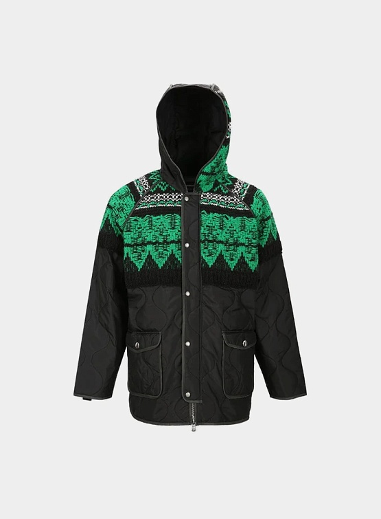 Куртка Andersson Bell Nordic Knit Patch Quilted Parka Black