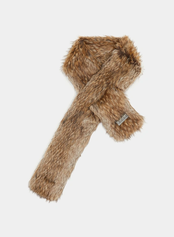 Шарф MM6 Maison Margiela Faux Fur Beige