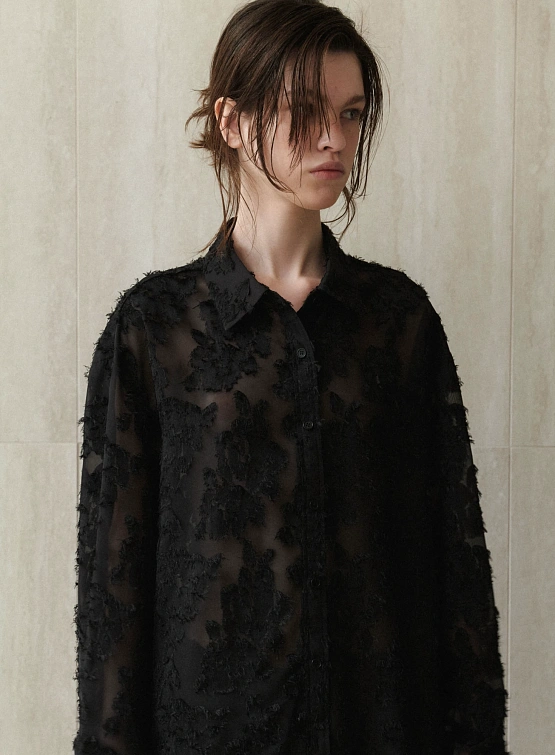 Женская блузка EPINGLER Sheer Jacquard Black