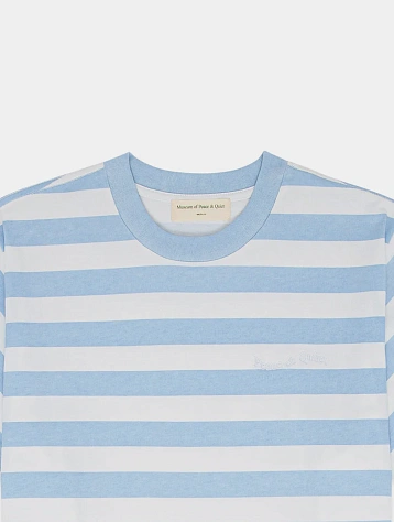 Футболка MUSEUM OF PEACE & QUIET Wordmark Striped Blue