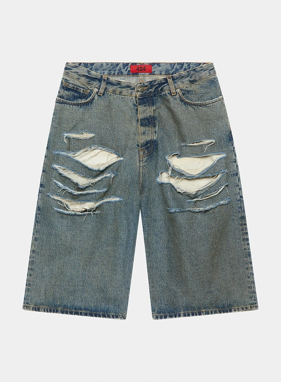 Шорты 424 Big Daddy Denim Short Sugar Washing Blue Brown