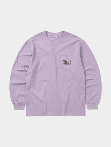 Лонгслив thisisneverthat That Pocket L/S Tee Lavender