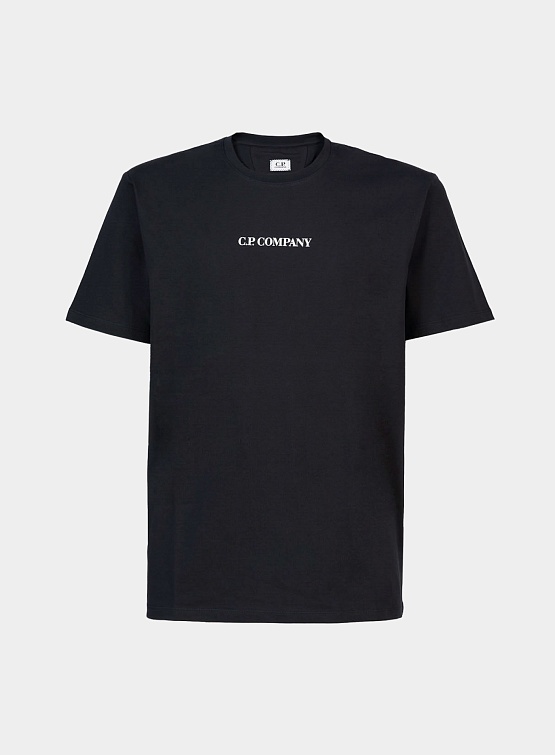 Футболка C.P. Company 30/1 Jersey Blurry Logo Black