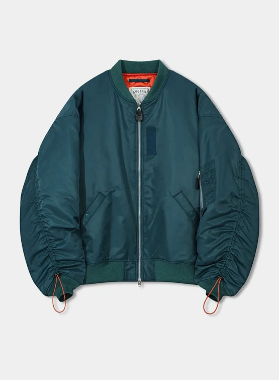 Бомбер ANGLAN Bulky Shirring MA-1 Blue Green