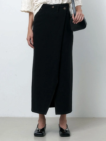 Женская юбка EPINGLER Folding Denim Long Black