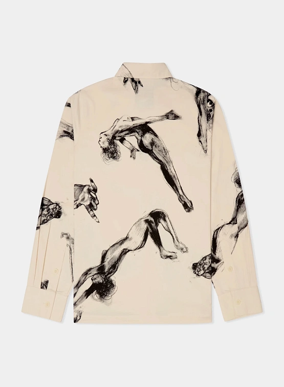 Рубашка KidSuper Trapeze Performer Button Up Cream
