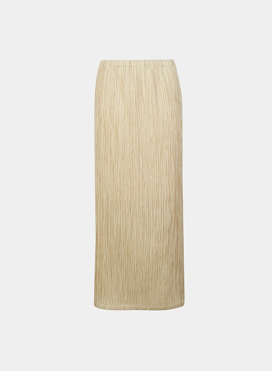 Женская юбка LE17SEPTEMBRE Pleated Midi Skirt Beige