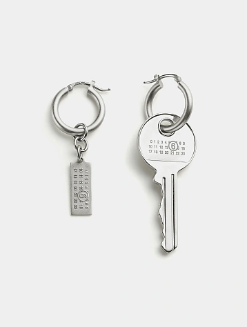 Серьги MM6 Tag and Key Earrings