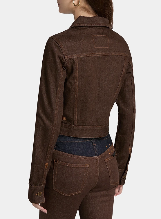 Женская джинсовая куртка Ksubi Slim Trucker Saddle Brown