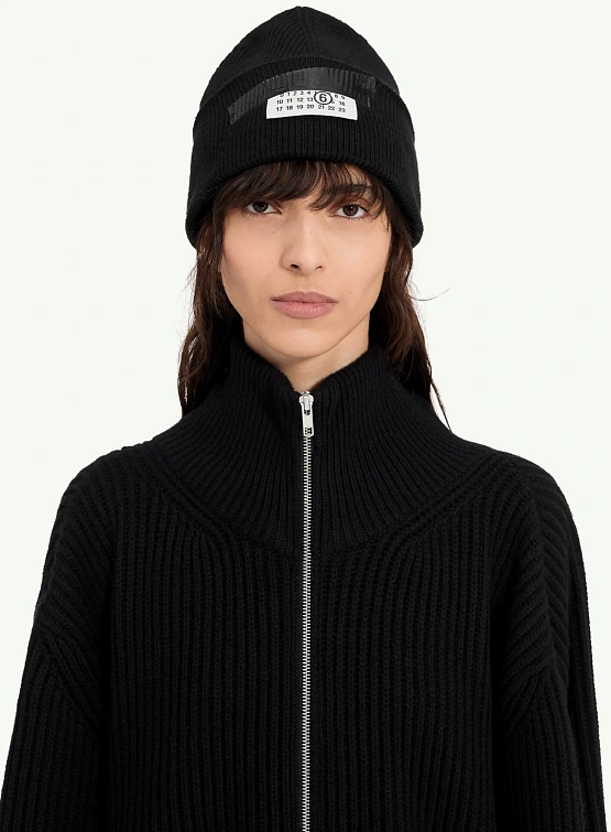Шапка MM6 Maison Margiela Numeric Beanie Black