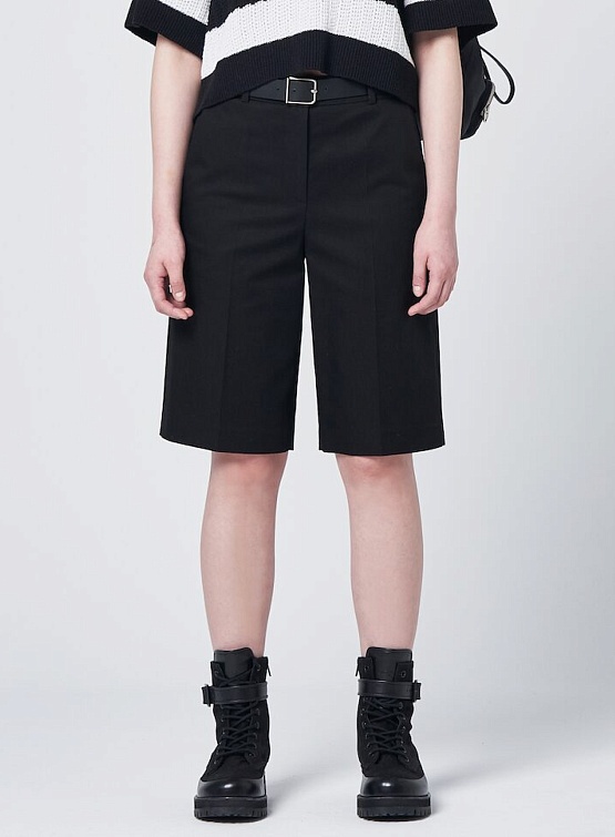 Женские шорты JUUN.J Cotton Belted Shorts Black