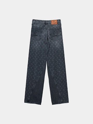 Женские джинсы Marine Serre Moon Laser Denim Baggy Wash Grey