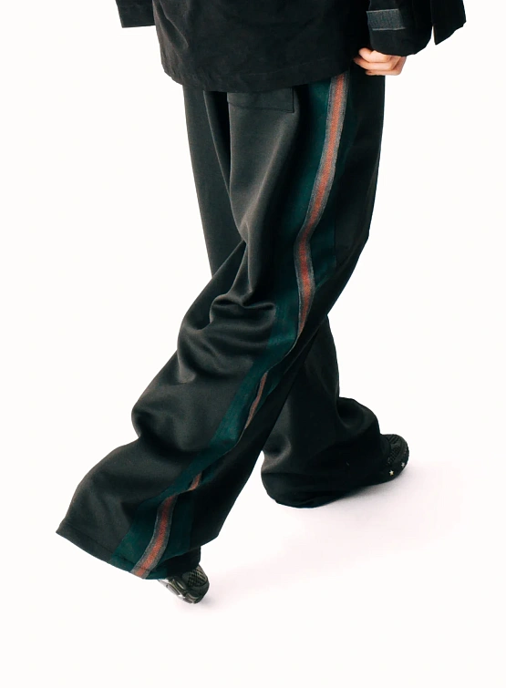 Брюки Jungles Jungles Weave Trim Pintuck Black