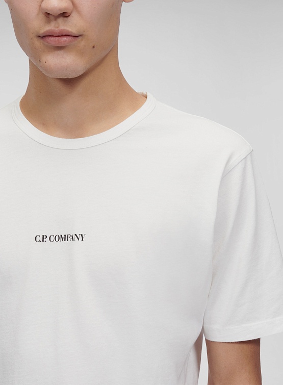 Футболка C.P. Company 24/1 Jersey Relaxed Fit White