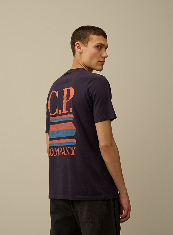 Футболка C.P. Company 30/1 Graphics Logo Nightshade