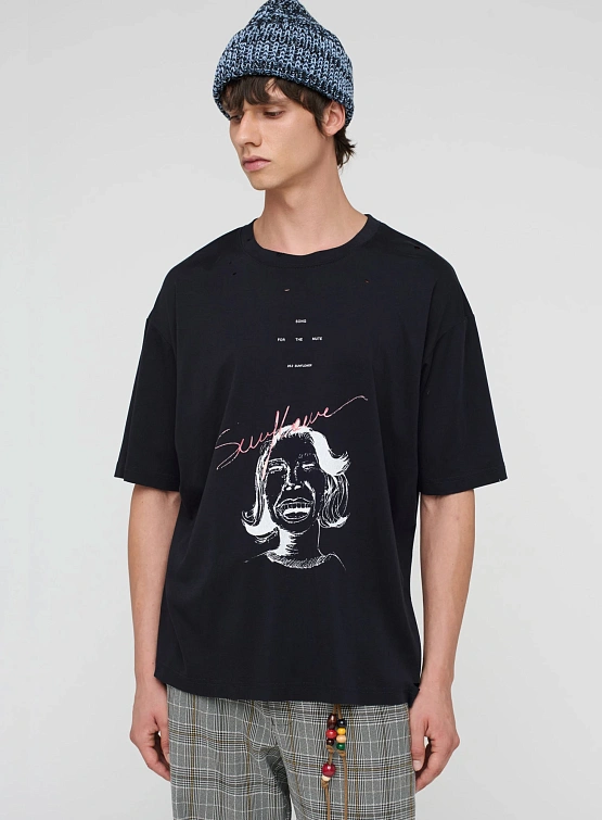 Футболка Song for the Mute "Sunflower" Oversized Navy