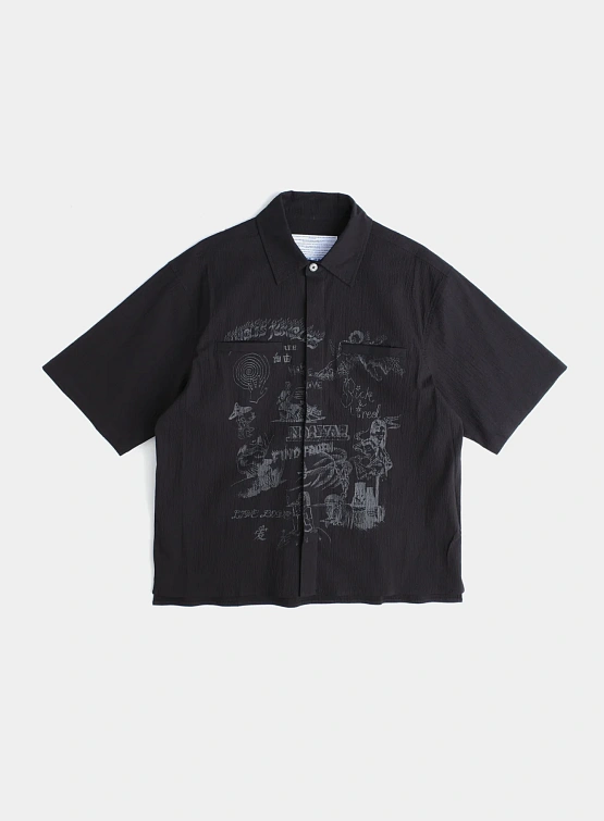 Рубашка Jungles Jungles Scribbles Button Up Black