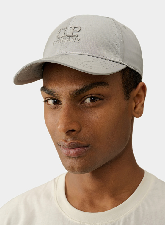 Кепка C.P. Company Chrome-R Logo cap Drizzle Grey